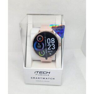 iTech Fusion 2 Smartwatch: Durable & Lightweight | Salmon Band | Android & iOS